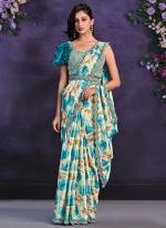 Satin Silk Multi Party Wear Sequence Work Saree